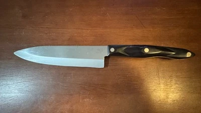 Нож шеф-повара CUTCO 1728 JI Petite, коричневая закрученная ручка 7 5/8 дюйма лезвие обесцвечивание - Изображение 1 из 4