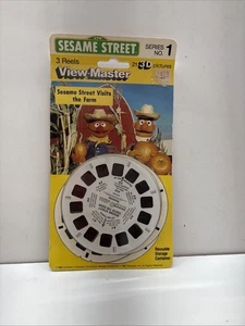 De colección Sesame Street Visits the Farm view-master 3 carretes 1982 paquete sellado - Imagen 1 de 2