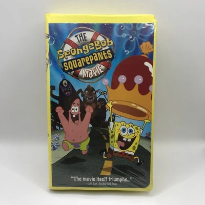 The Spongebob Squarepants Movie VHS 2005 Clamshell Yellow Case Nickelodeon Rare - Image 1 of 4
