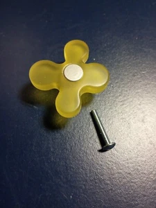 HSI 464520 Möbelknopf Möbelgriff Möbelknauf Türknopf Deko Blume Gelb - Bild 1 von 2