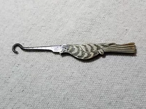 Viktorianischer klappbarer Knopfhaken um 1800 in Vogelform Top antiker Zustand - Bild 1 von 10