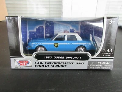 1:43 MotorMax Dodge Diplomat NYPD New York City Police 1983 Plymouth Gran Fury - Image 1 of 4