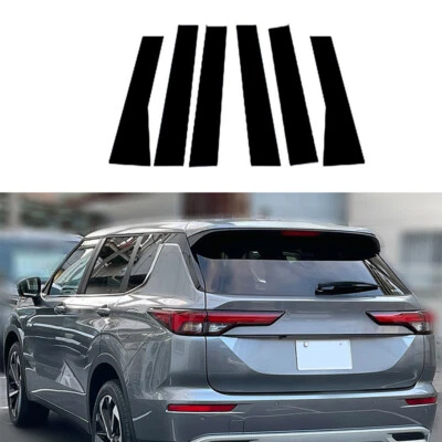 Fit For Mitsubishi Outlander 2022-2023 Pillar Post Trim Door Trim Cover Black - Image 1 of 4