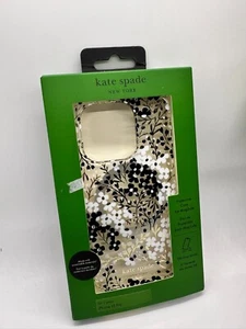 Kate Spade New York iPhone 15 Pro Case Black and White Floral - NIB - Picture 1 of 3