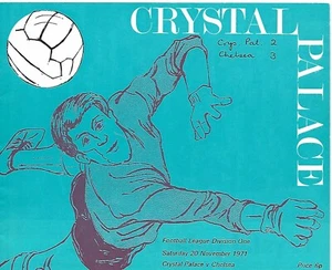 CRYSTAL PALACE v CHELSEA 20th NOVEMBER 1971. (FREE POST IN THE UK). - Picture 1 of 2