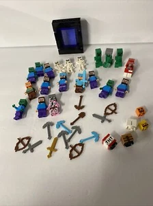LEGO Minecraft Minifigure Weapons Lot Plus Extras - Picture 1 of 11