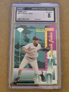 Derek Jeter 1996 Leaf #211 CGC NM/MINT 8 - Picture 1 of 2