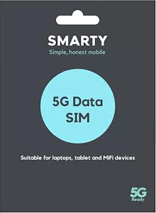 Smarty Data Sim Card Pay as you go Prepaid BRAND NEW Free Postage data only - Picture 1 of 1
