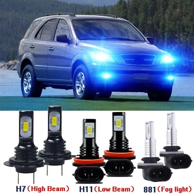 For Kia Sorento 2011-2016 8000K Combo LED Headlight High&Low Beam Fog Light Bulb - Image 1 of 4