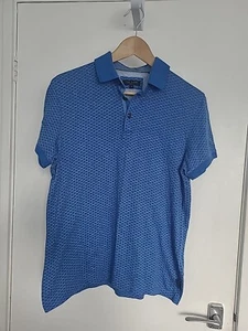 Ted Baker mens polo shirt size 3 Blue Preowned - Picture 1 of 8