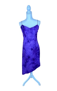 Asymmetrical Purple Floral Detail Womens Mid Length Sleeveless Dress Size Medium - Picture 1 of 10