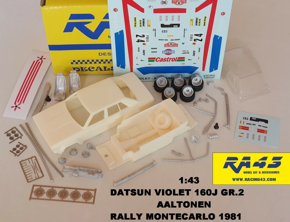 1/43 Datsun Violet 160J Gr.2 Rally Montecarlo 1981 Aaltonen KIT - Immagine 1 di 1