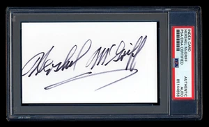 HERSHEL McGRIFF SIGNED MINT INDEX CARD PSA/DNA AUTOGRAPHED NASCAR HALL OF FAME - Picture 1 of 1