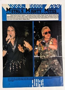 RONNIE JAMES DIO UDO DIRKSCHNSIDER METALS MIGHTY MITES MAGAZINE FULL PAGE PINUP - Picture 1 of 2