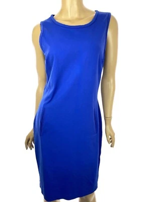 Vestido Vaina Cynthia Rowley Talla M Azul Sin Mangas Cremallera Trasera Nylon/Spandex Foto 1 de 4