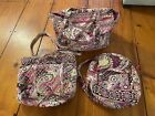3 oc Lot Vera Bradley Very Berry Paisley Pattern Bundle Lg bag backpack duffle