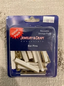 Jewelry and Craft Essentials 24 JEWELRY DESIGNER BAR PINS in gold tone - Picture 1 of 4