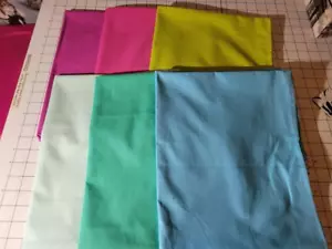 52x22  USA MADE Standard Daycare cot sheets solid rainbow set of 6 - Picture 1 of 3