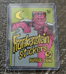 FRANKENSTEIN STICKERS 1966 TOPPS 80TH ANNIVERSARY WRAPPER ART CARD #Topps - Picture 1 of 2