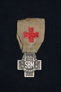 MEDAILLE SOCIETE DE SECOURS AUX BLESSES MILITAIRES-1914-1919 -GUERRE 14/18 - Imagen 1 de 2