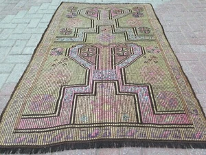 Anatolia Fethiye Nomads Small Kilim, Doormat, Bedroom Rug 42"x67" Carpet 3x5 Rug - Picture 1 of 12