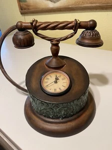 Decorative antique Looking Phone. with working clock PREOWNED . - Picture 1 of 7
