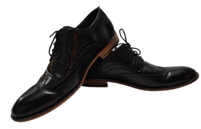 BRUNO MARC NEW YORK Louis 1 Black Wingtip Dress Shoes Men's Size 15 - Image 1 of 4