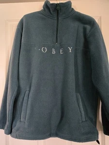 Obey Half Zip Fleece size small - Picture 1 of 3