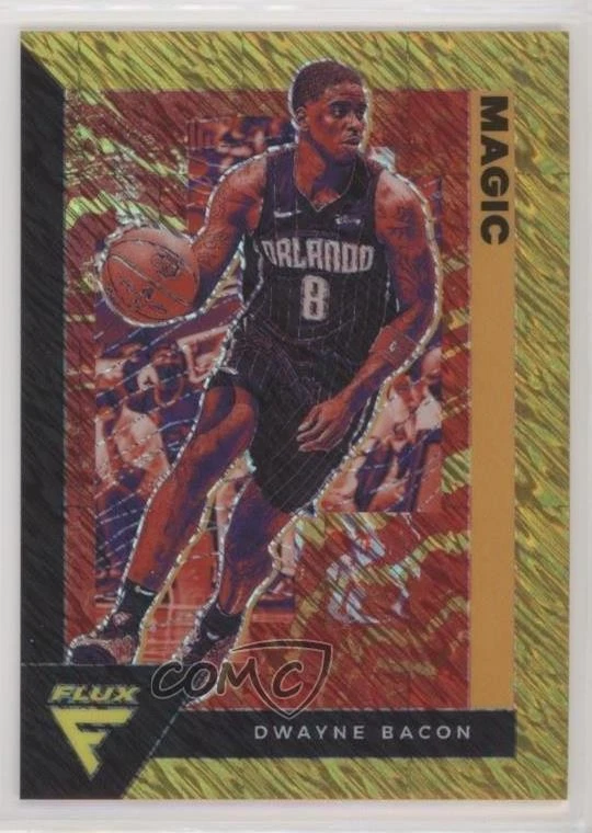 2020-21 Panini Flux Gold Shimmer Prizm /10 Dwayne Bacon #130 - Image 1 of 2