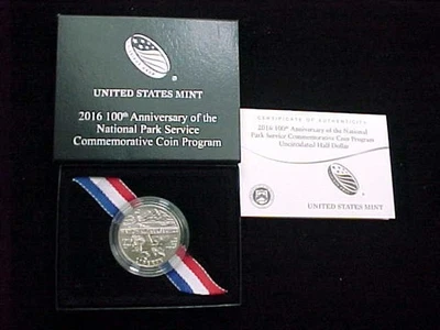 2016-D 100th Anniversary National Park Service 50 cent Coin, Uncirculated, OMPkg - Image 1 of 3