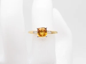 Anello in oro giallo 18 carati oro giallo 18 carati con zaffiro arancione naturale VS G $6000 1,80 ct - Foto 1 di 7