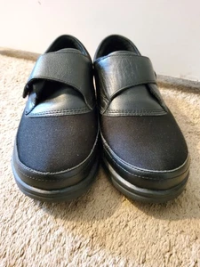 Apex Black Emmy Monk Strap Casual Leather Shoe Women's Size 8 Wide A720 - Picture 1 of 8