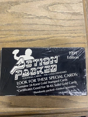 1991 Action Packed NFL Football Sealed Box 24 Packs - Image 1 of 4