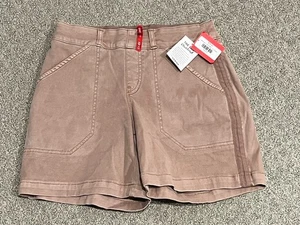Spanx Shorts Women's Size XS Mauve 7” Inseam Twill Short Rayon Stretch NWT - Picture 1 of 9