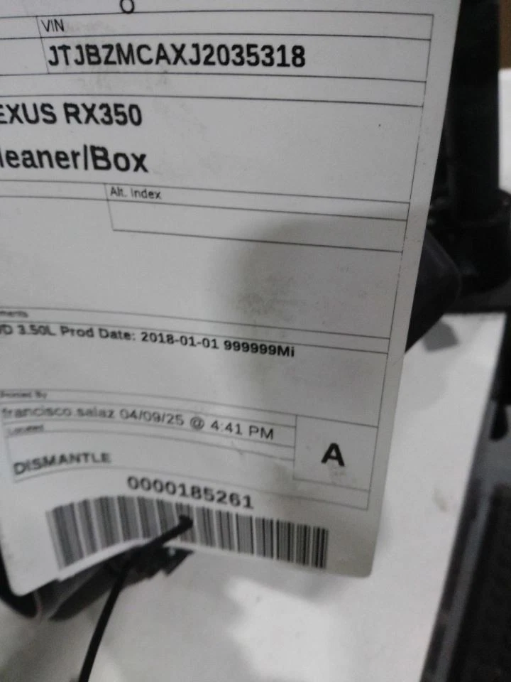 Air Cleaner Fits 16-22 LEXUS RX350 429180 - Изображение 1 из 3