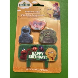 Sesame Street Birthday Candle Set 4pcs-new - Picture 1 of 2