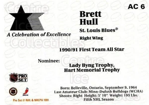 1991-92 Pro Set NHL Awards Special #AC06 Brett Hull - Picture 1 of 1