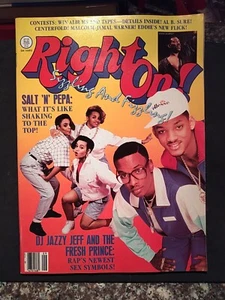 RIGHT ON ! MAGAZINE SEPT 1988 DJ JAZZY JEFF AND THE FRESH PRINCE SALT N PEPA  - Bild 1 von 24