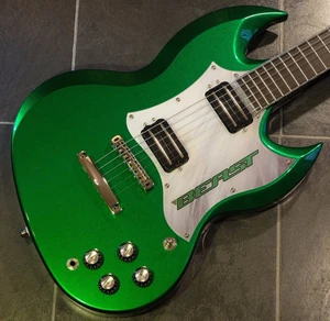 Warmoth Candy Green Diamondback SG Creamery p/ups rosewood ebony neck v hi spec - Picture 1 of 10