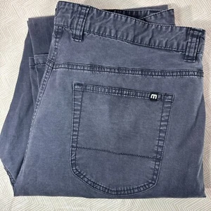 Travis Mathew Men’s Khaki Blue 5 Pocket Performance Golf Pants 38x32 - Picture 1 of 11