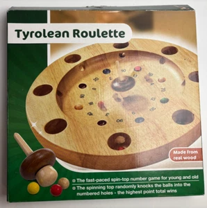 Tyrolean Roulette Real Wood Game Checked & Complete Family Fun Skill Game - Picture 1 of 8