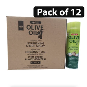 ORS Olive Oil Nourishing Sheen Spray Infused With Coconut Oil 11.7oz Pack of 12 - Picture 1 of 1
