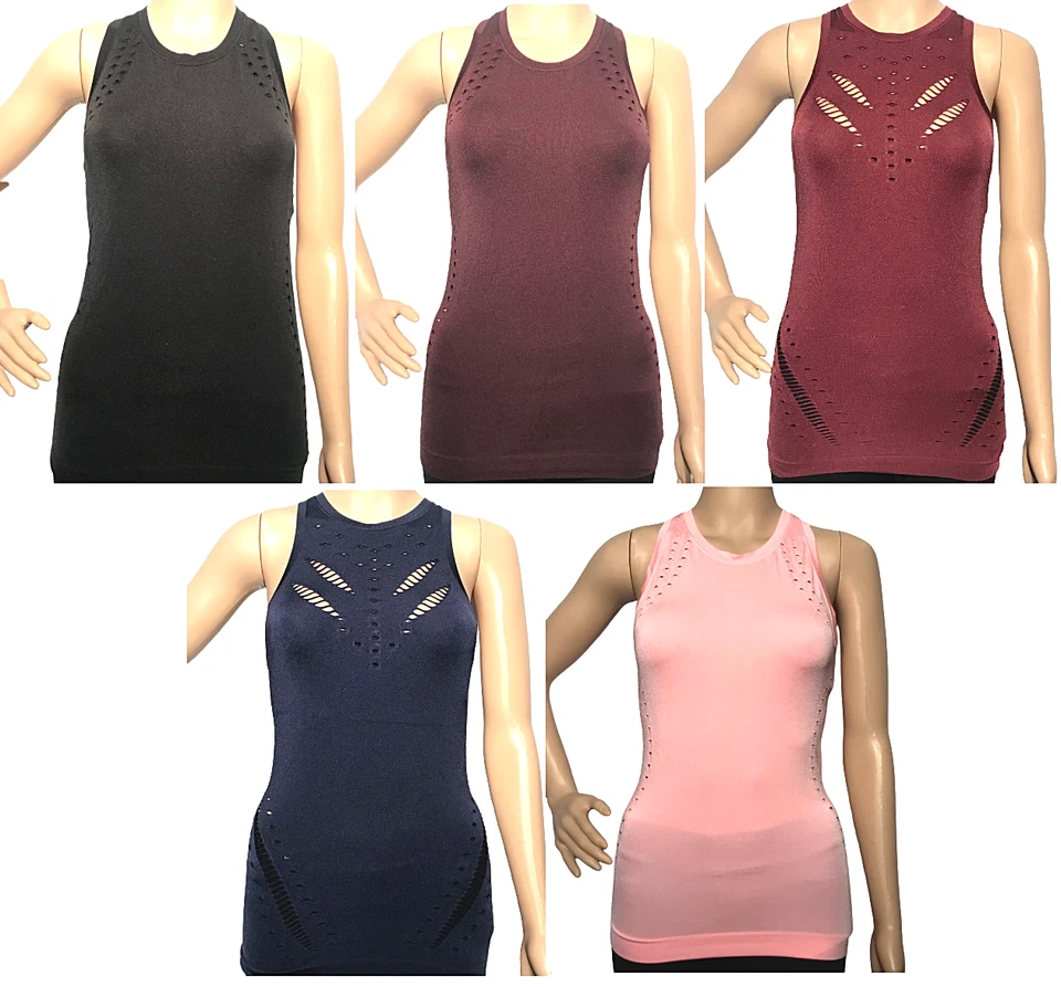 $30 CAMISA SIN MANGAS VICTORIAS SECRET CORTE LÁSER SIN COSTURAS ENTRENAMIENTO ESPALDA DEPORTIVA GIMNASIO NUEVA CON ETIQUETAS Foto 1 de 1