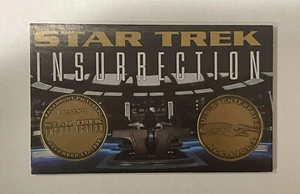 Star Trek Insurrection Solid Bronze Coins Battle For Paradise  0001 First Of - Picture 1 of 6