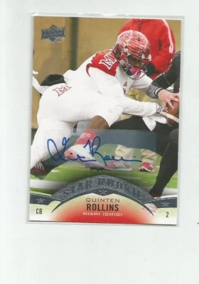 2015 Upper Deck Star Rookies Autographs #62 Quinten Rollins - Image 1 of 2