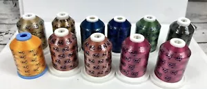 Robison-Anton Lot of 11 Spools Rayon Embroidery Machine Thread 1100 Yds - Picture 1 of 7