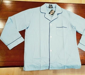 Vintage TOWNCRAFT JCP Light Blue Pajama Shirt Top Men's Size M NEW OLD STOCK - Picture 1 of 11