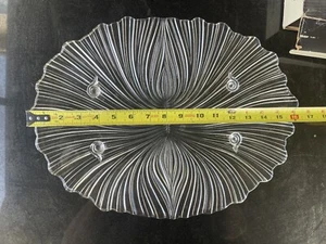 VTG Mikasa Crystal 16 x 12 Seascape Oval Serving Platter SA512/316 Original Box - Foto 1 di 18