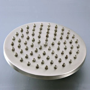 Brushed Nickel Bathroom Fitting 8 inch Round Top Spray Rain Shower Head 8sh273 - Picture 1 of 7