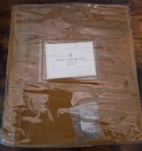 Unopend Pottery Barn Velvet Curtain Drape Panel 48" x 84" Brown New W/ Hooks - Picture 1 of 5